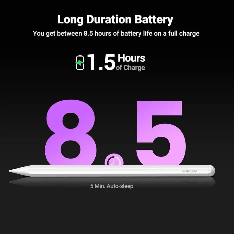 قلم لمسی UGREEN Pencil نسل دوم مخصوص iPad | شارژ مغناطیسی، Palm Rejection